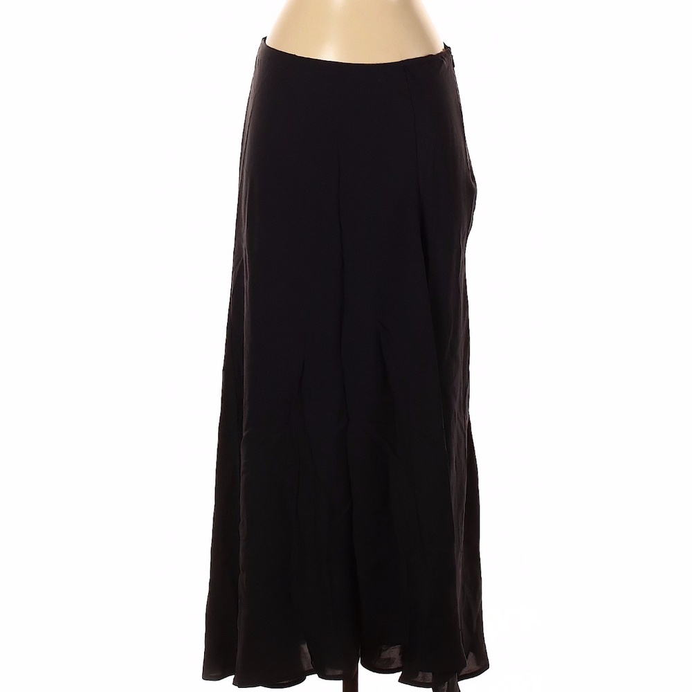 Theory Black Silk Skirt